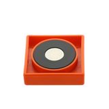 Office magnet, neodymium, square, orange