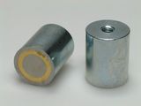 Pot magnet cylindrical with internal thread, AlNiCo