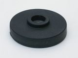 Pot magnet flat with cylinder bore and rubber coating, Neodymium