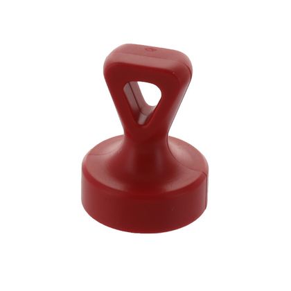 Office magnet with handle, hooked eye, red