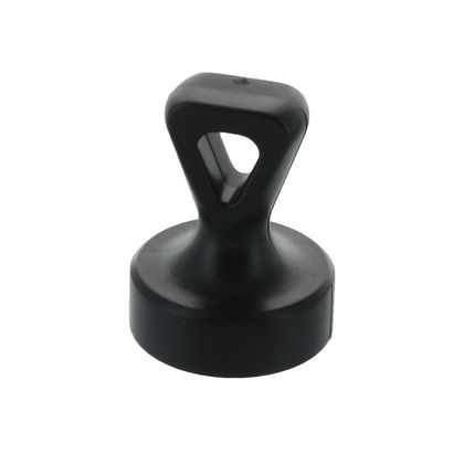 Office magnet with handle, hooked eye, black