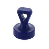 Office magnet with handle, hooked eye, blue