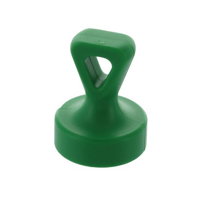 Office magnet with handle, hooked eye, green
