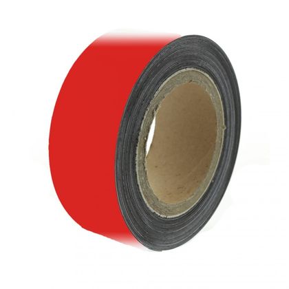 Magnetic tape 10 m, red matte