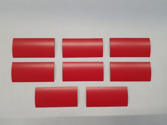 Magnetic labels (100 pcs), red matte