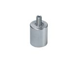 Pot magnet cylindrical with threaded neck, AlNiCo